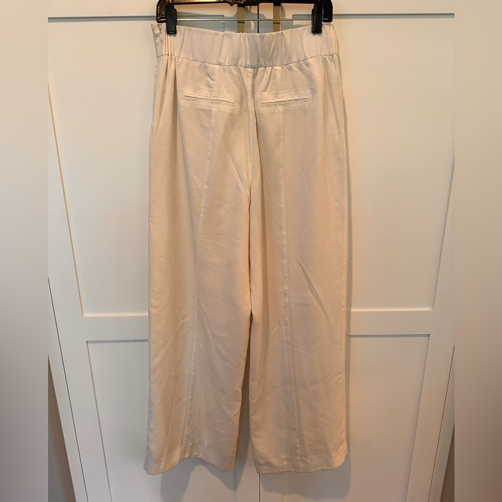 1. State White Wide Leg Pants with Gold Buttons - Picture 6 of 6